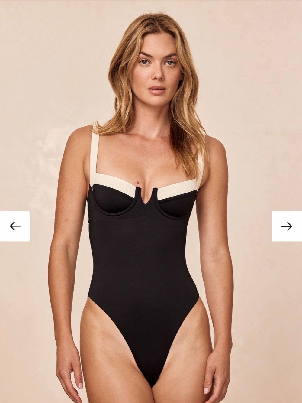 Monday swimwear - CLOVELLY ONE PIECE - BLACK/IVORY